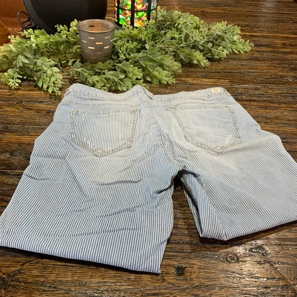 Democracy Jeans Striped Distressed 12 Girlfriend NWOT Cute Boho See - Picture 7 of 16